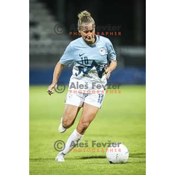 in action during FIFA Women’s World cup qualifiers football match between Slovenia and France in Fazanerija, Murska Sobota, Slovenia on September 21, 2021