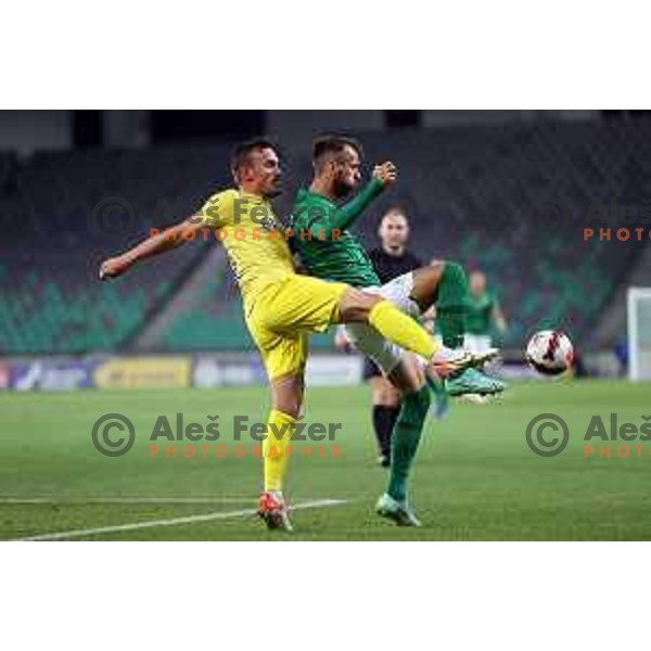 of Olimpija In action during Prva Liga Telemach football match between Olimpija and Domzale in Ljubljana, Slovenia on September 22, 2021
