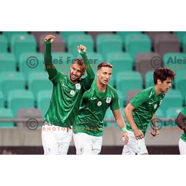 of Olimpija In action during Prva Liga Telemach football match between Olimpija and Domzale in Ljubljana, Slovenia on September 22, 2021