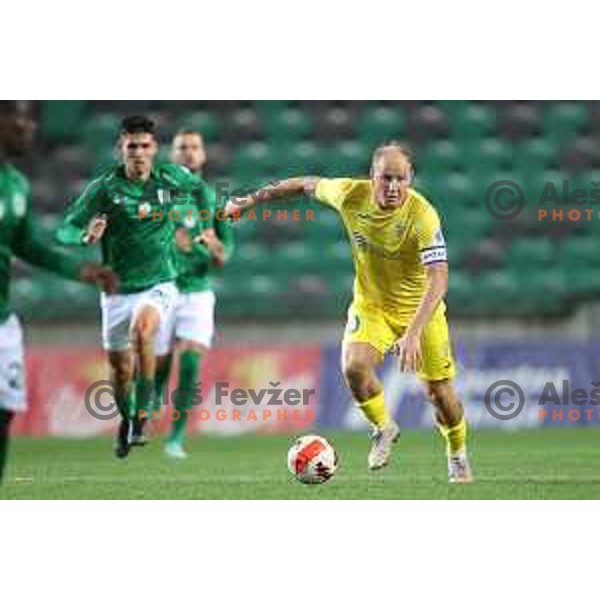 of Olimpija In action during Prva Liga Telemach football match between Olimpija and Domzale in Ljubljana, Slovenia on September 22, 2021