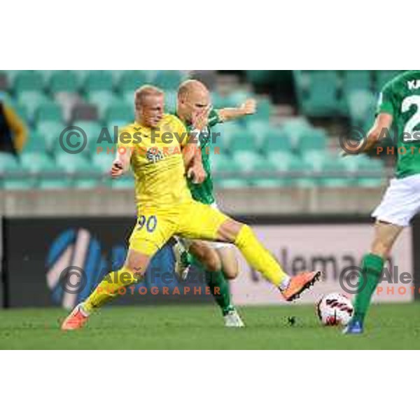 of Olimpija In action during Prva Liga Telemach football match between Olimpija and Domzale in Ljubljana, Slovenia on September 22, 2021