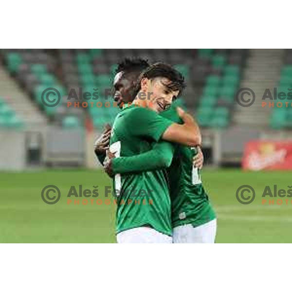 of Olimpija In action during Prva Liga Telemach football match between Olimpija and Domzale in Ljubljana, Slovenia on September 22, 2021