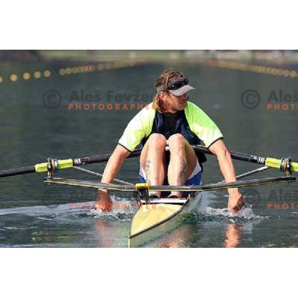 Luka Spik, Olympic gold medalist from Sydney 2000 and silver medalist from Athens 2004 during practice on lake Bled, Slovenia 28.4.2008. photo by Ales Fevzer 