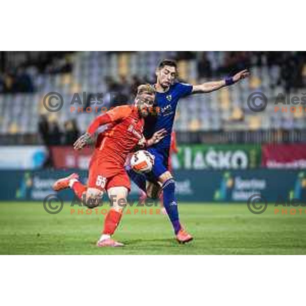 Zan Medved in action during Prva liga Telemach football match between Maribor and Celje in Ljudski vrt, Maribor, Slovenia on September 23, 2021