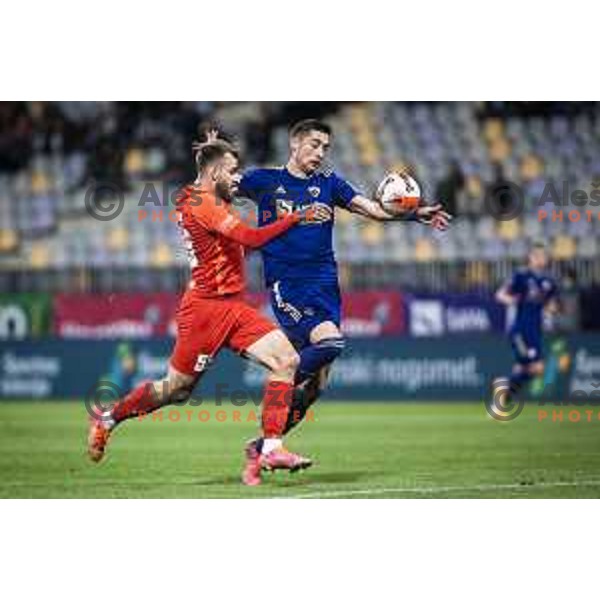 Zan Medved in action during Prva liga Telemach football match between Maribor and Celje in Ljudski vrt, Maribor, Slovenia on September 23, 2021