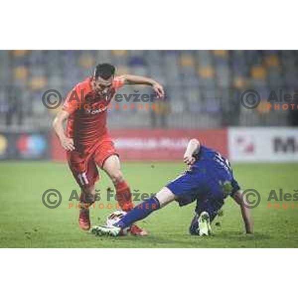 Luka Kerin in action during Prva liga Telemach football match between Maribor and Celje in Ljudski vrt, Maribor, Slovenia on September 23, 2021