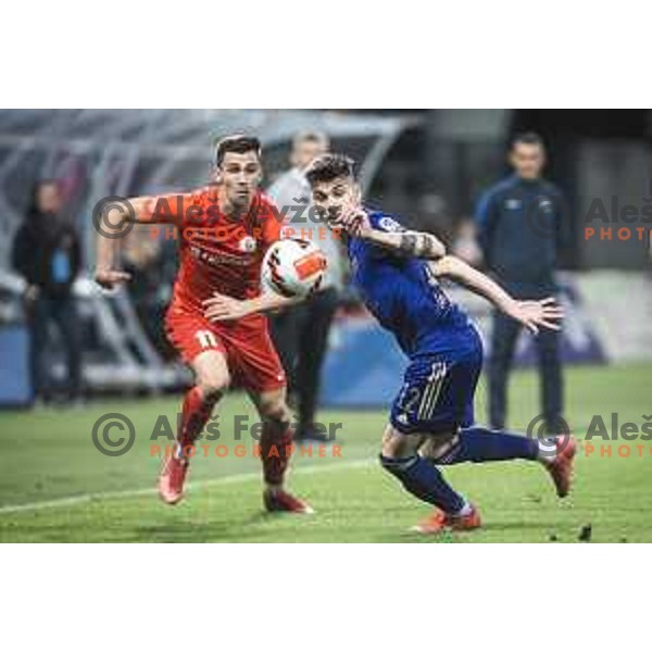 Gregor Sikosek in action during Prva liga Telemach football match between Maribor and Celje in Ljudski vrt, Maribor, Slovenia on September 23, 2021