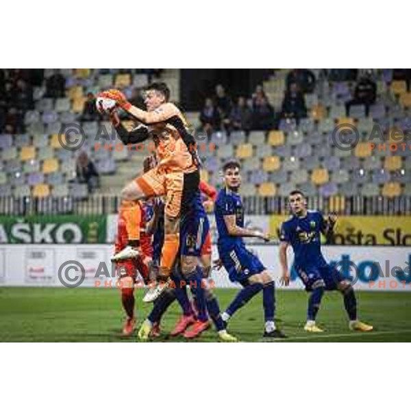 Azbe Jug in action during Prva liga Telemach football match between Maribor and Celje in Ljudski vrt, Maribor, Slovenia on September 23, 2021