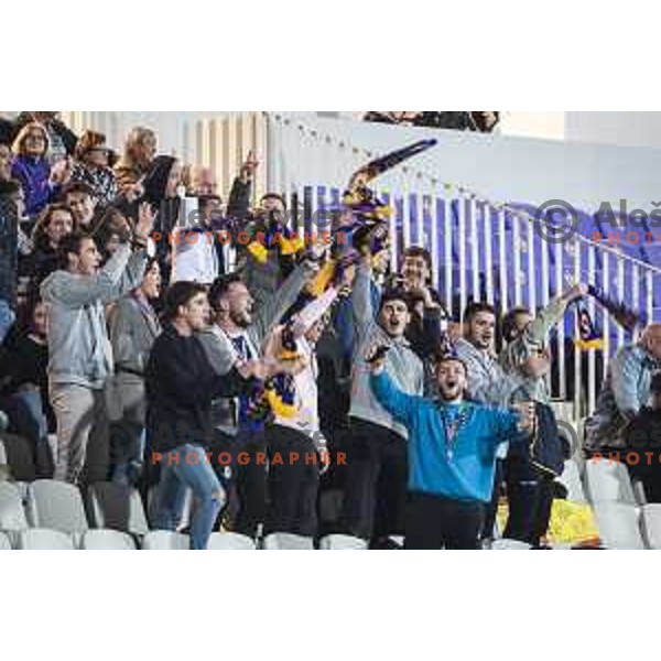 Fans of Maribor celebrating during Prva liga Telemach football match between Maribor and Celje in Ljudski vrt, Maribor, Slovenia on September 23, 2021
