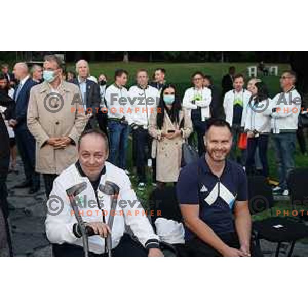 Francek Gorazd Tirsek and Dejan Fabcic at Opening of the European Week of Sports, Bled, Slovenia on September 23, 2021