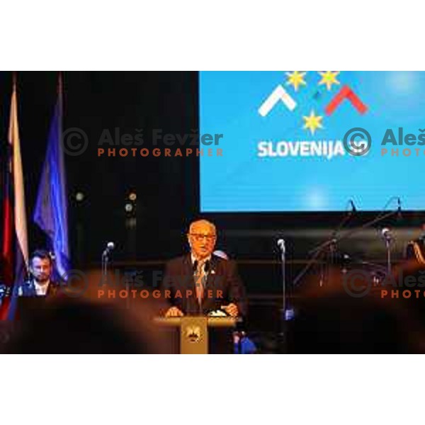 Bogdan Gabrovec during his speech at Opening of the European Week of Sports, Bled, Slovenia on September 23, 2021