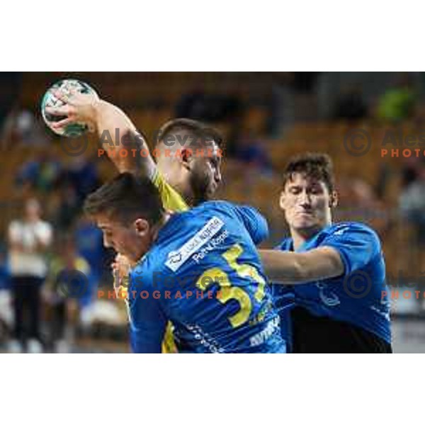 In action during 1.NLB leasing league handball match between Celje PL and Koper in Celje, Slovenia on September 24, 2021