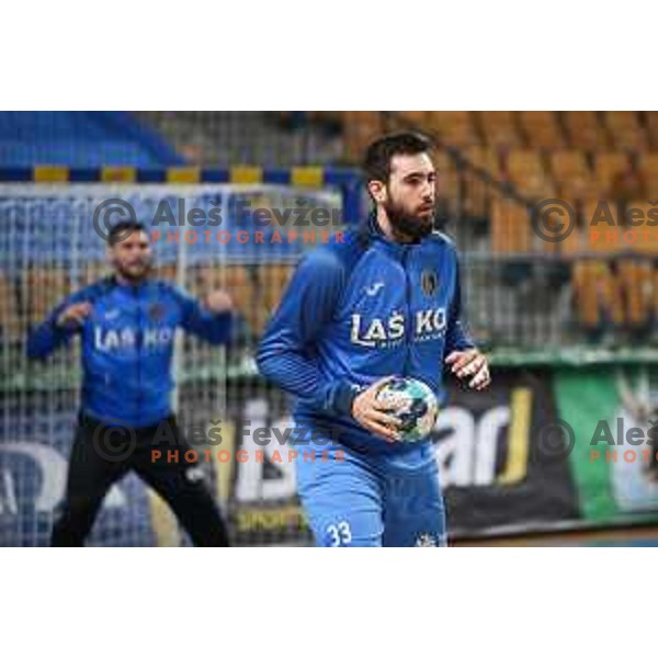 Stefan Zabic in action during 1.NLB leasing league handball match between Celje PL and Koper in Celje, Slovenia on September 24, 2021