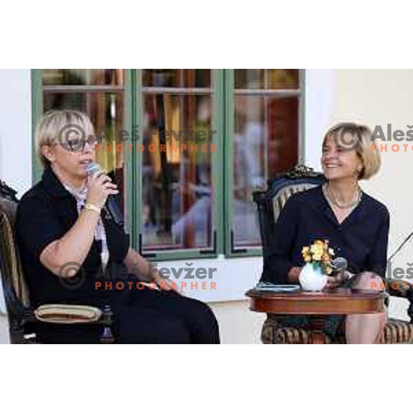 Natasa Pirc Musar and Alenka Cuderman at Meeting of Slovenia Female Olympians at Ruska Daca, Ljubljana, Slovenia on September 25, 2021