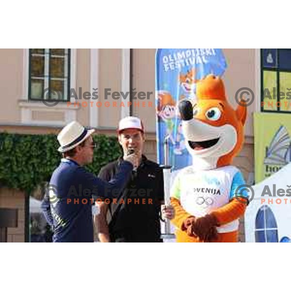 Olympic Snowboard medalist Zan Kosir at Olympic Festival in Ljubljana, Slovenia on September 25, 2021