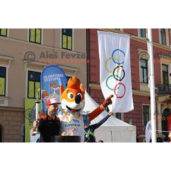 Olympic Snowboard medalist Zan Kosir at Olympic Festival in Ljubljana, Slovenia on September 25, 2021