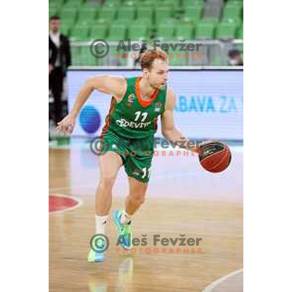 Of Cedevita Olimpija in action during ABA league regular season basketball match between Cedevita Olimpija and Krka in Stozice, Arena, Ljubljana, Slovenia on September 25, 2021