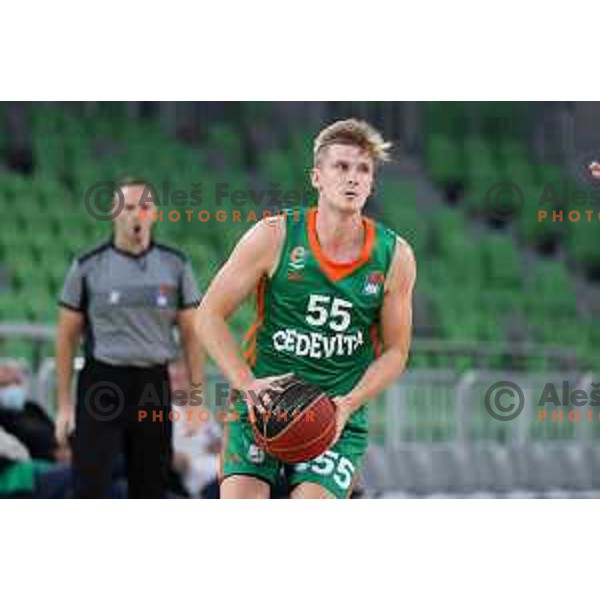 Of Cedevita Olimpija in action during ABA league regular season basketball match between Cedevita Olimpija and Krka in Stozice, Arena, Ljubljana, Slovenia on September 25, 2021