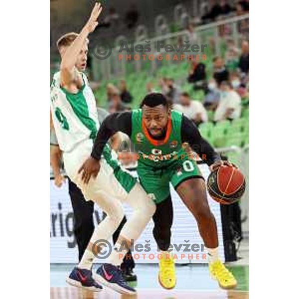 Of Cedevita Olimpija in action during ABA league regular season basketball match between Cedevita Olimpija and Krka in Stozice, Arena, Ljubljana, Slovenia on September 25, 2021