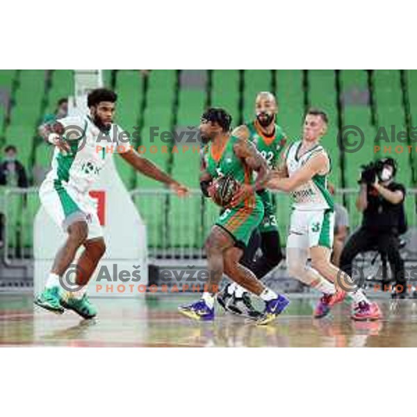 Of Cedevita Olimpija in action during ABA league regular season basketball match between Cedevita Olimpija and Krka in Stozice, Arena, Ljubljana, Slovenia on September 25, 2021