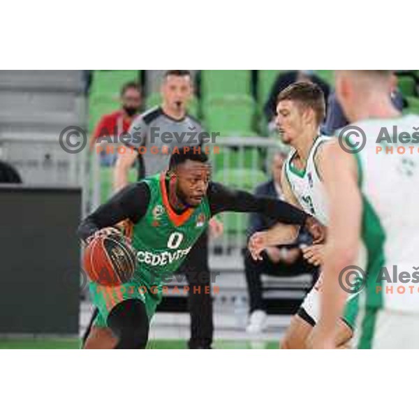Of Cedevita Olimpija in action during ABA league regular season basketball match between Cedevita Olimpija and Krka in Stozice, Arena, Ljubljana, Slovenia on September 25, 2021