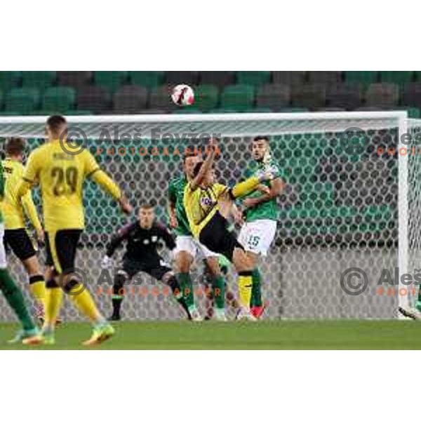 Of Olimpija in action during Prva Liga Telemach football match between Olimpija and Kalcer Radomlje in Ljubljana, Slovenia on September 25, 2021