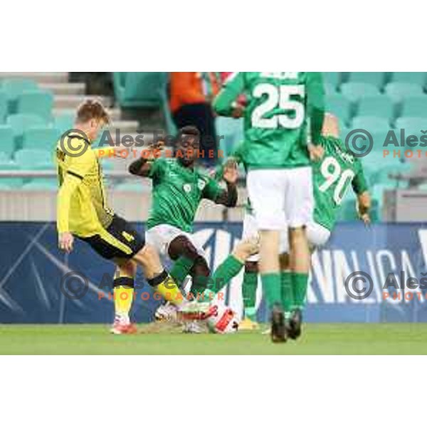 Of Olimpija in action during Prva Liga Telemach football match between Olimpija and Kalcer Radomlje in Ljubljana, Slovenia on September 25, 2021