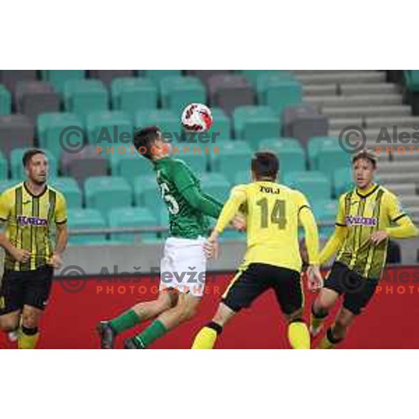 Of Olimpija in action during Prva Liga Telemach football match between Olimpija and Kalcer Radomlje in Ljubljana, Slovenia on September 25, 2021