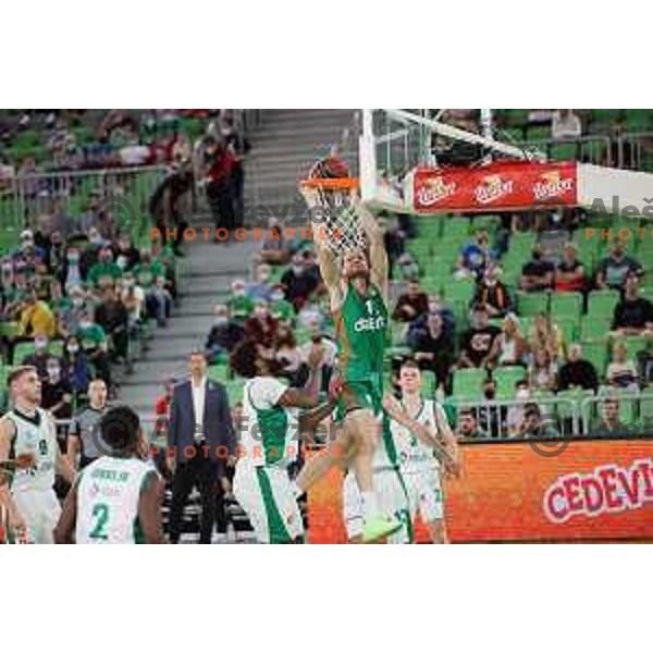 Of Cedevita Olimpija in action during ABA league regular season basketball match between Cedevita Olimpija and Krka in Stozice, Arena, Ljubljana, Slovenia on September 25, 2021