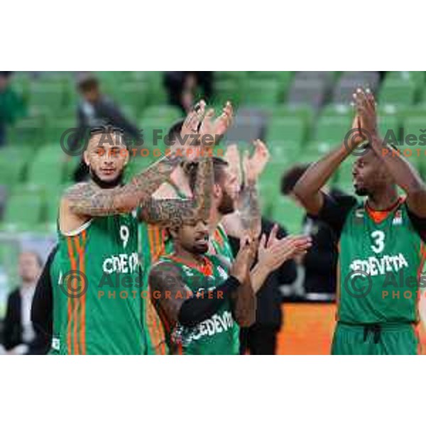 Of Cedevita Olimpija in action during ABA league regular season basketball match between Cedevita Olimpija and Krka in Stozice, Arena, Ljubljana, Slovenia on September 25, 2021