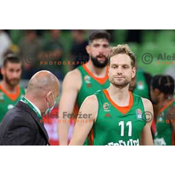 Of Cedevita Olimpija in action during ABA league regular season basketball match between Cedevita Olimpija and Krka in Stozice, Arena, Ljubljana, Slovenia on September 25, 2021