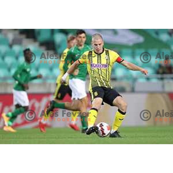 of Olimpija In action during Prva Liga Telemach football match between Olimpija and Kalcer Radomlje in Ljubljana, Slovenia on September 25, 2021
