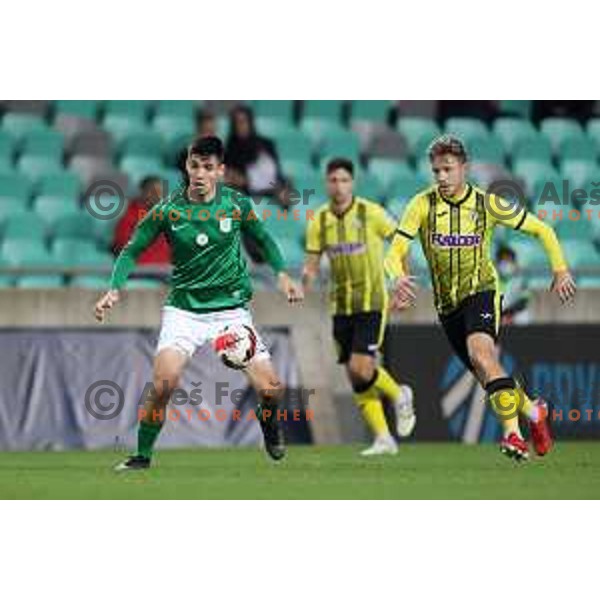 of Olimpija In action during Prva Liga Telemach football match between Olimpija and Kalcer Radomlje in Ljubljana, Slovenia on September 25, 2021