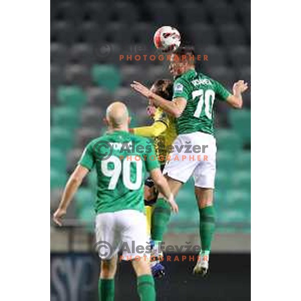 of Olimpija In action during Prva Liga Telemach football match between Olimpija and Kalcer Radomlje in Ljubljana, Slovenia on September 25, 2021