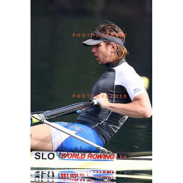 Luka Spik, Olympic gold medalist from Sydney 2000 and silver medalist from Athens 2004 during practice on lake Bled, Slovenia 28.4.2008. photo by Ales Fevzer 