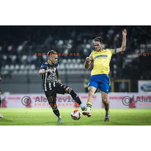in action during Prva liga Telemach football match between Mura and Koper in Fazanerija, Murska Sobota, Slovenia on September 26, 2021