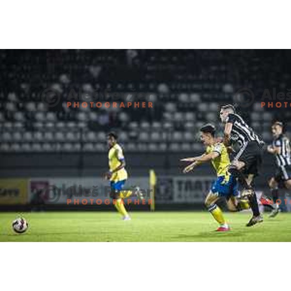 in action during Prva liga Telemach football match between Mura and Koper in Fazanerija, Murska Sobota, Slovenia on September 26, 2021