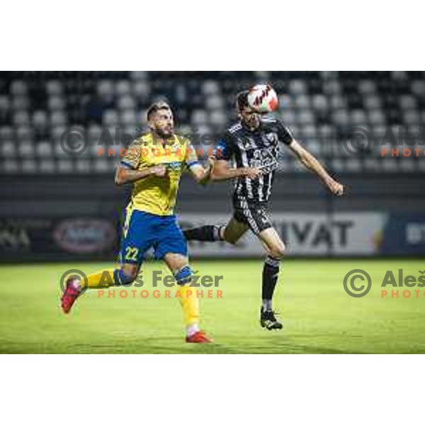 in action during Prva liga Telemach football match between Mura and Koper in Fazanerija, Murska Sobota, Slovenia on September 26, 2021