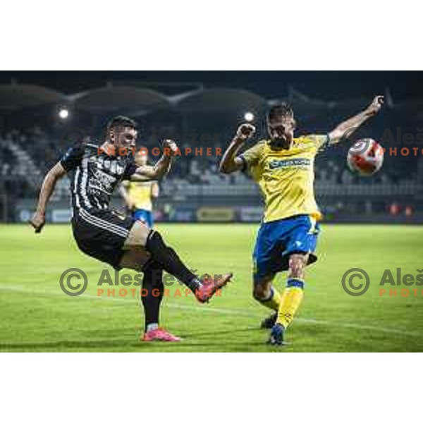 in action during Prva liga Telemach football match between Mura and Koper in Fazanerija, Murska Sobota, Slovenia on September 26, 2021