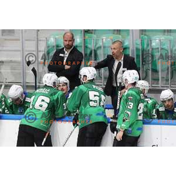 Mitja Sivic during IceHL 2021-2022 regular season ice-hockey match between SZ Olimpija and Black Wings Linz in Tivoli Hall, Ljubljana, Slovenia on September 26, 2021