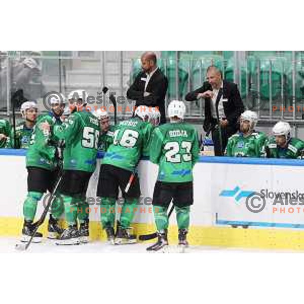 Mitja Sivic during IceHL 2021-2022 regular season ice-hockey match between SZ Olimpija and Black Wings Linz in Tivoli Hall, Ljubljana, Slovenia on September 26, 2021