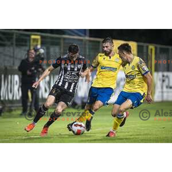 in action during Prva liga Telemach football match between Mura and Koper in Fazanerija, Murska Sobota, Slovenia on September 26, 2021