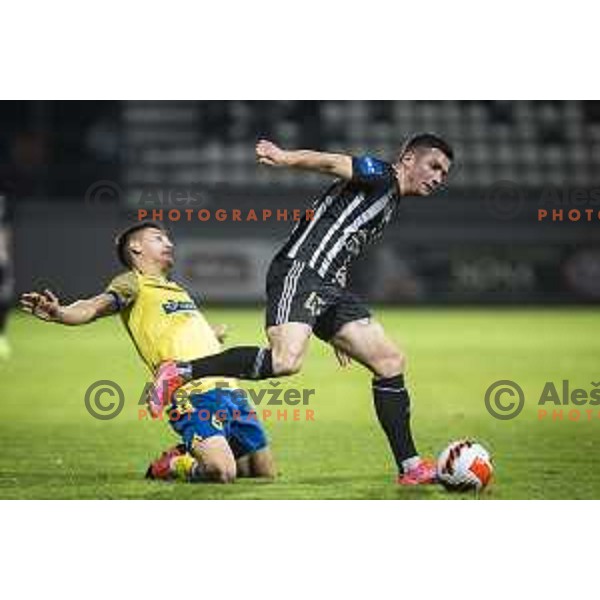 in action during Prva liga Telemach football match between Mura and Koper in Fazanerija, Murska Sobota, Slovenia on September 26, 2021
