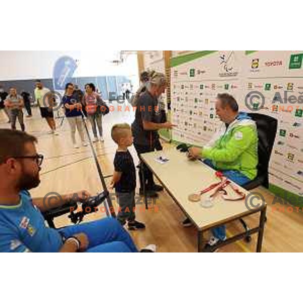 Francek Gorazd Tirsek at Day of Paralympic sports in Menges Sports Hall, Slovenia on September 27, 2021