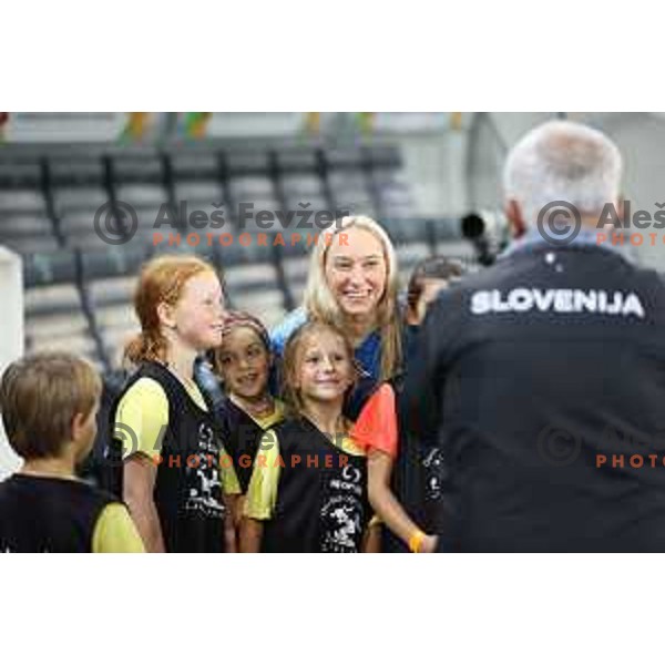 Action during Fundacija Miroslava Cerarja and OKS Charity football match in Arena Stozice, Ljubljana, Slovenia on October 1, 2021