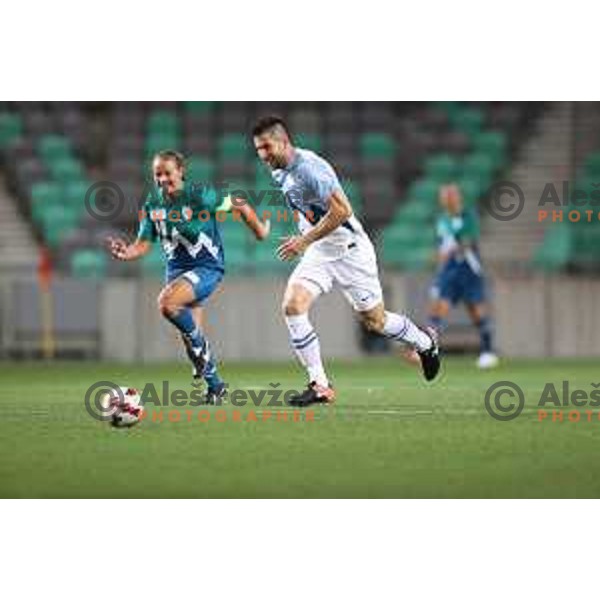 Action during Fundacija Miroslava Cerarja and OKS Charity football match in Arena Stozice, Ljubljana, Slovenia on October 1, 2021