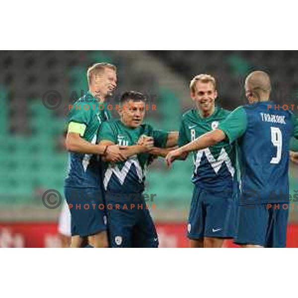 Action during Fundacija Miroslava Cerarja and OKS Charity football match in Arena Stozice, Ljubljana, Slovenia on October 1, 2021