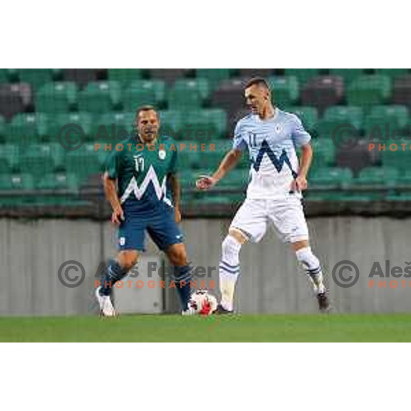 Milivoje Novakovic in action during Fundacija Miroslava Cerarja and OKS Charity football match in Arena Stozice, Ljubljana, Slovenia on October 1, 2021