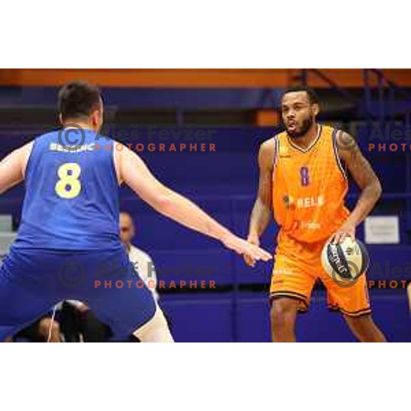 Carlbe Lee Ervin in action during Nova KBM league basketball match between Helios Suns and Hopsi Polzela in Domzale, Slovenia on October 2, 2021