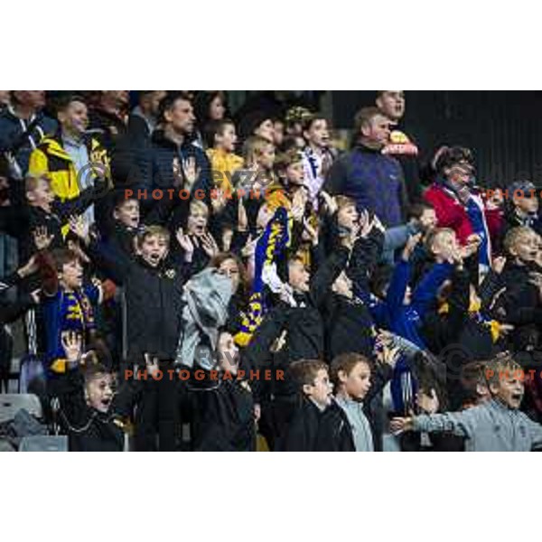 Fans of Maribor during Prva liga Telemach football match between Maribor and Olimpija in Ljudski vrt, Maribor, Slovenia on October 2, 2021